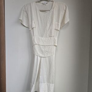 Vanessa Bruno Ivory Textured Dress